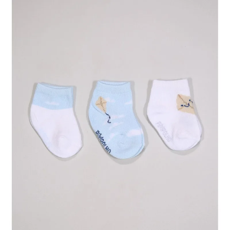 Kit Meia Colorida RN com 3 Unidades - 300695 Branco - RN
