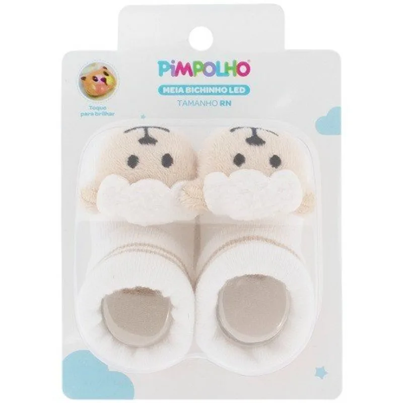 Meia RN Pimpolho Bichinho LED Ovelha Branco 0300801-03 (MP) - pimpolho