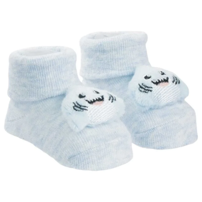 Meia RN Pimpolho Bichinho LED Pinguim Branco 0300802-03 (MP) - pimpolho