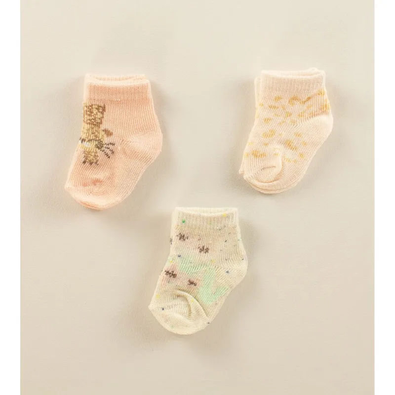 Kit Meia Colorida Zero com 3 Unidades - 300784 Rose - Prematuro