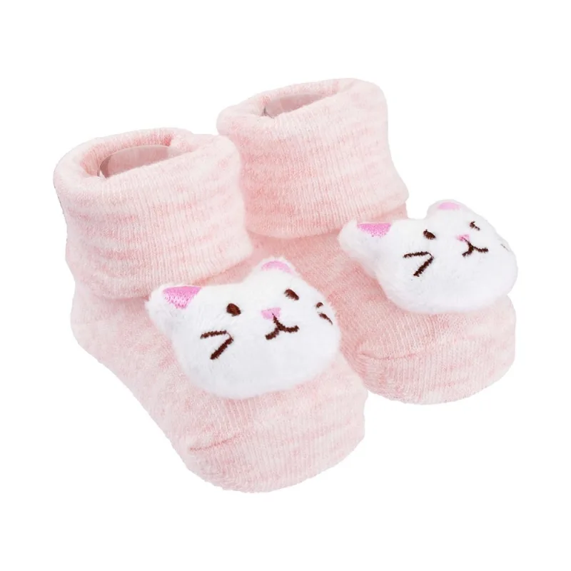 Meia RN Pimpolho Bichinho Gato Rosa (MP) - pimpolho