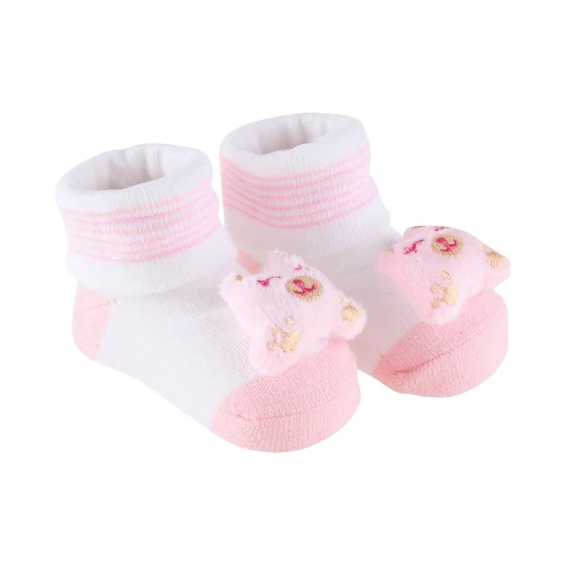 Meia RN Pimpolho Bichinho Urso Rosa (MP)