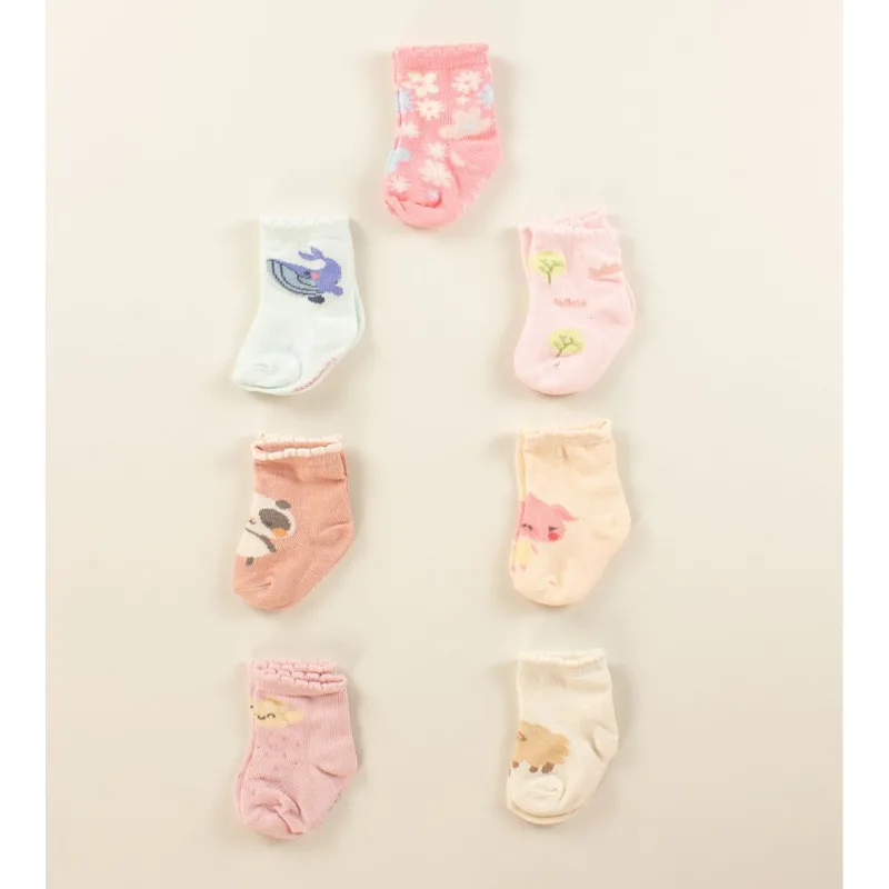 Kit Meia Semaninha com 7 unidades - 0 a 7 meses Colorido - 0 a 15