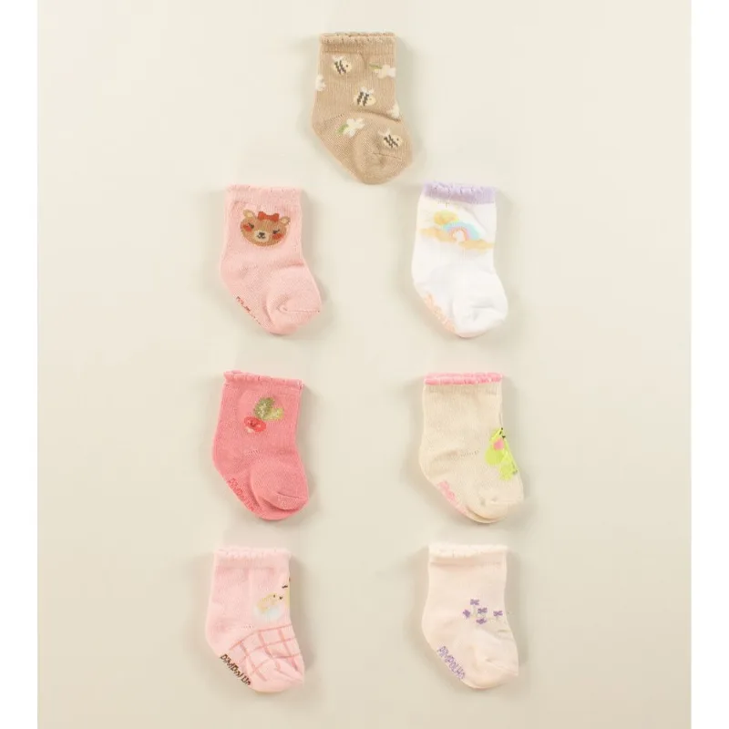 Kit Meia Semaninha com 7 unidades - 0 a 7 meses Colorido - 0 a 15