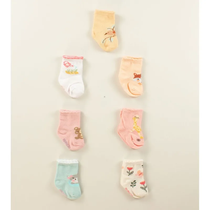 Kit Meia Semaninha com 7 unidades - 0 a 7 meses Colorido - 0 a 15