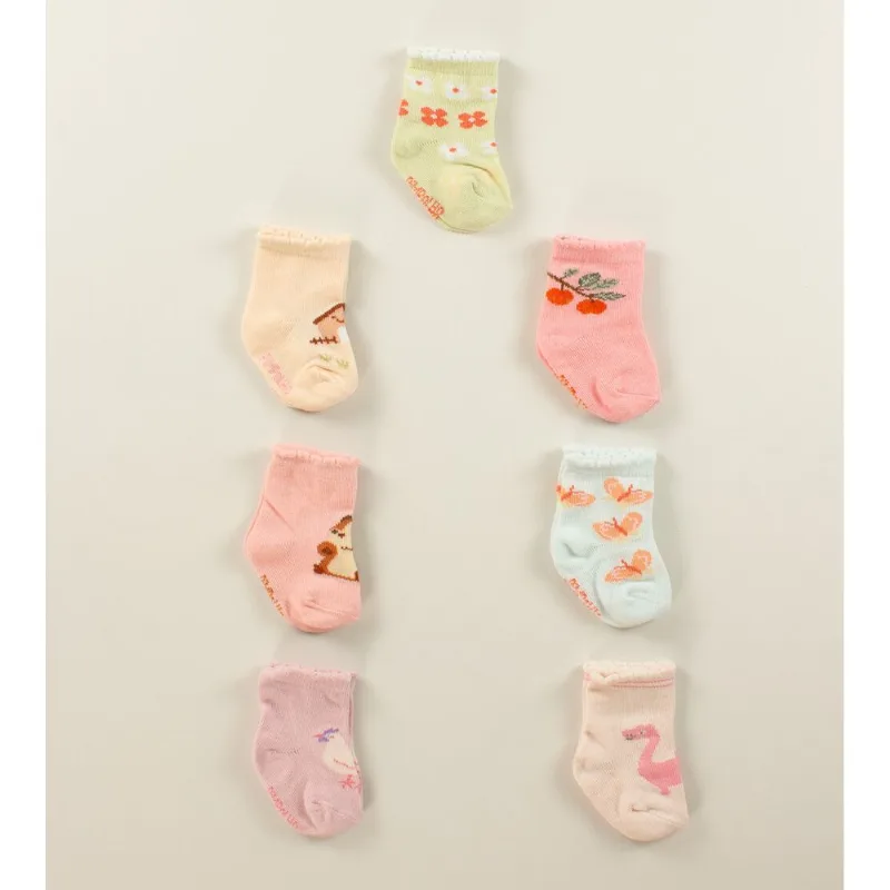 Kit Meia Semaninha com 7 unidades - 0 a 7 meses Colorido - 0 a 15