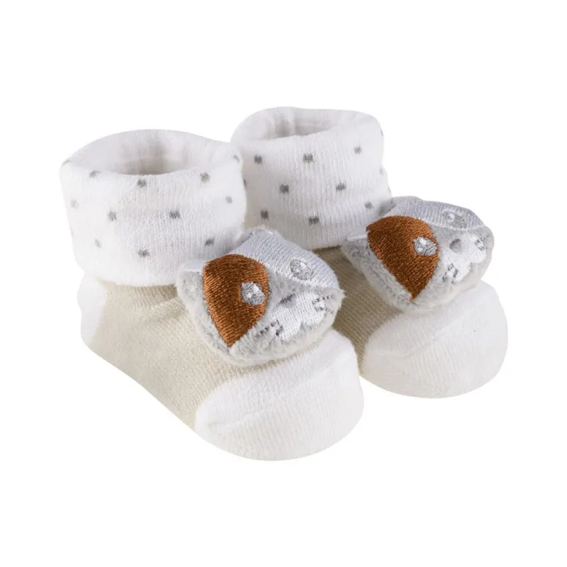 Meia RN Pimpolho Bichinho Gato LED Bege (MP) - pimpolho