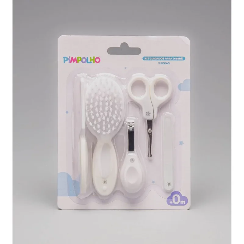 Kit Cuidados para o Bebê com 5 itens Branco Branco