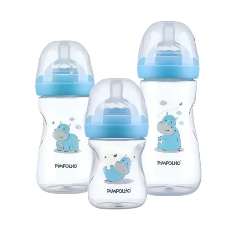 Kit 3 Mamadeiras Pimpolho Serena Rinoceronte 150ml 260ml E 330ml 301497 (MP) - pimpolho
