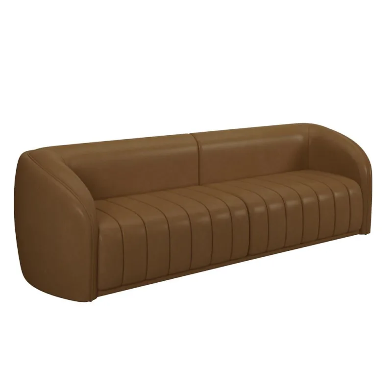Sofá 05 Lugares Para Sala De Estar 332 cm Lazio M03 Couríssimo Whisky - Lyam Decor - Lyam Decor - Mercado