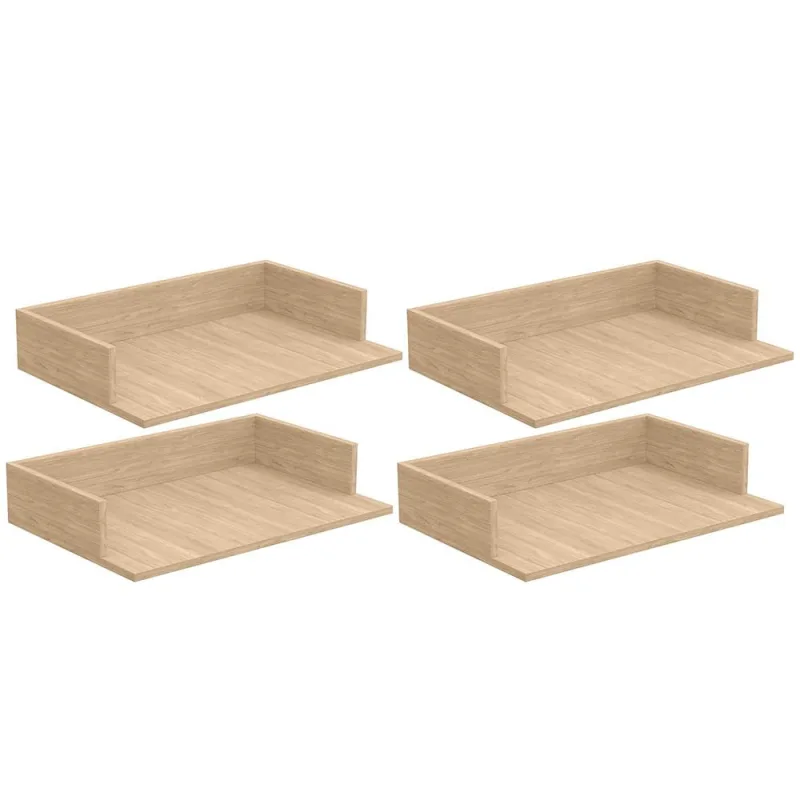 Kit 04 Suportes Suspensos Para Micro-ondas Forno 60x40 cm Class L03 Amadeirado - Lyam - Lyam Decor - Móveis