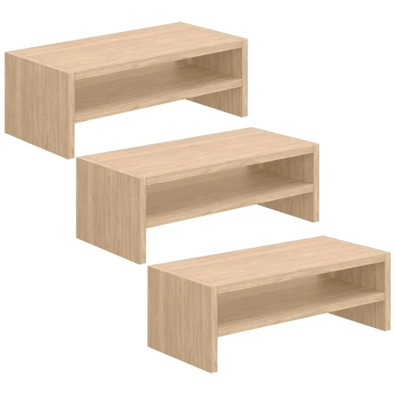 Kit 03 Suportes Para Monitor Stand Home Office Lap 63 cm L03 Amadeirado - Lyam - Lyam Decor