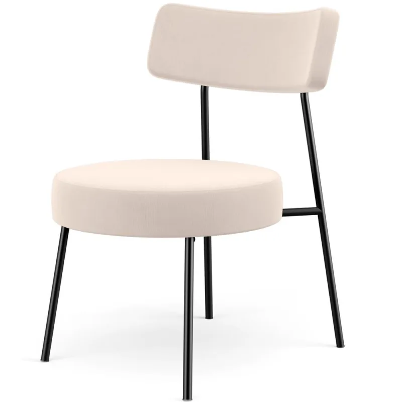 Poltrona Decorativa Para Sala De Estar Base Fixa Londres L02 Suede Bege - Lyam - Lyam Decor