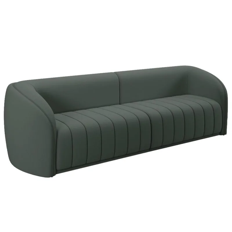 Sofá 04 Lugares Para Sala De Estar 292 cm Lazio M03 Veludo Cinza - Lyam Decor - Lyam Decor