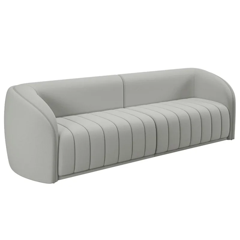 Sofá 05 Lugares Para Sala De Estar 332 cm Lazio M03 Veludo Creme - Lyam Decor - Lyam Decor - Móveis