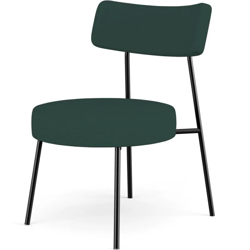 Poltrona Decorativa Para Sala De Estar Base Fixa Londres L02 Linho Verde Musgo - Lyam - Lyam Decor - Móveis
