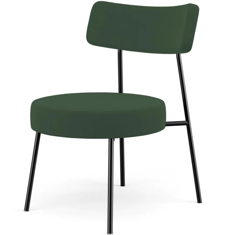 Poltrona Decorativa Para Sala De Estar Base Fixa Londres L02 Suede Verde Musgo - Lyam - Lyam Decor