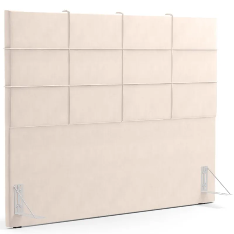 Cabeceira Cama Box Casal 140 cm Roma W01 Suede Bege - Lyam - Lyam Decor