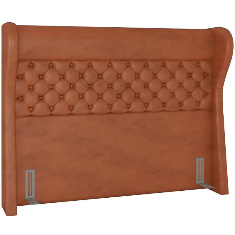 Cabeceira Cama Box King 195 cm P05 Madrid Couríssimo Camel - Lyam Decor - Lyam Decor