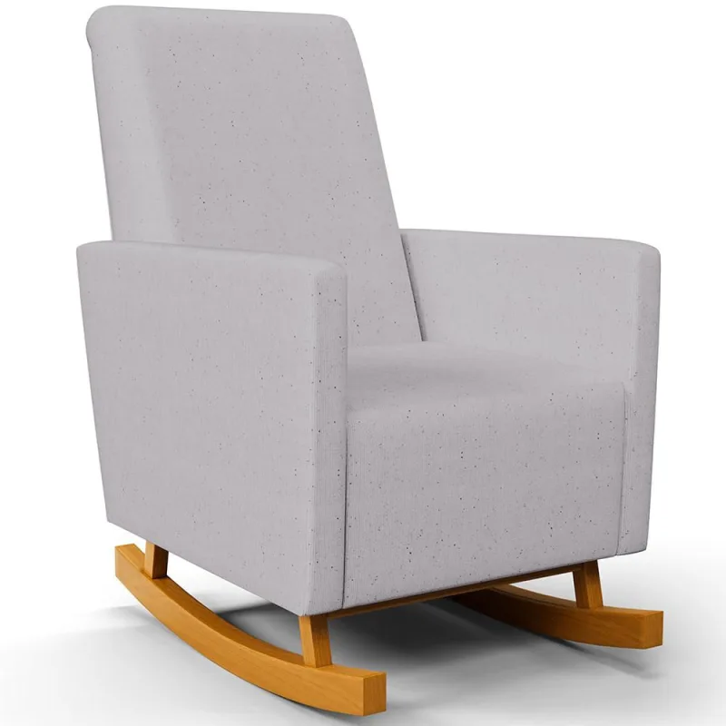 Poltrona de Amamentação com Balanço Ravena W01 Linho Cinza - Lyam Decor - Lyam Decor - Bebês