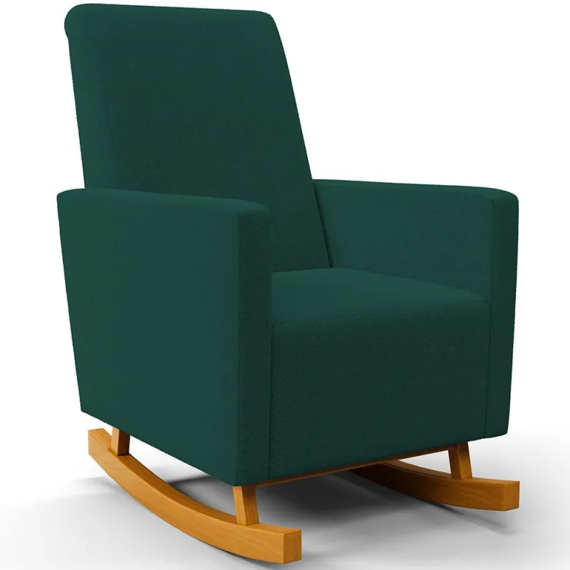 Poltrona de Amamentação com Balanço Ravena W01 Bouclê Verde - Lyam Decor - Lyam Decor - Bebês