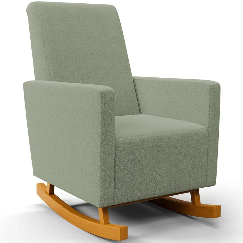 Poltrona de Amamentação com Balanço Ravena W01 Bouclê Oliva - Lyam Decor - Lyam Decor - Bebês
