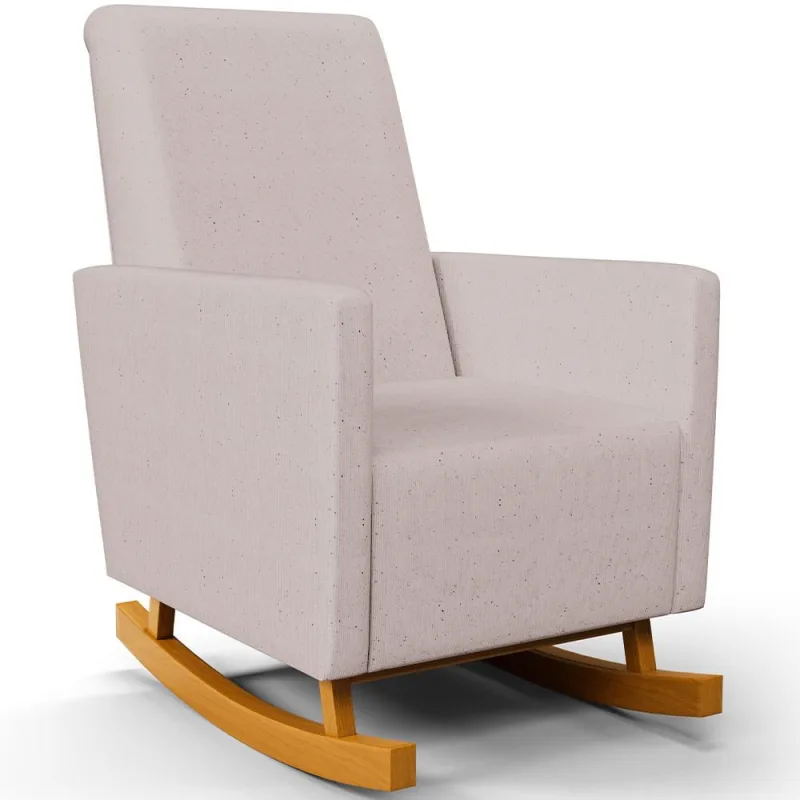 Poltrona de Amamentação com Balanço Ravena W01 Linho Bege  - Lyam Decor - Lyam Decor - Bebês
