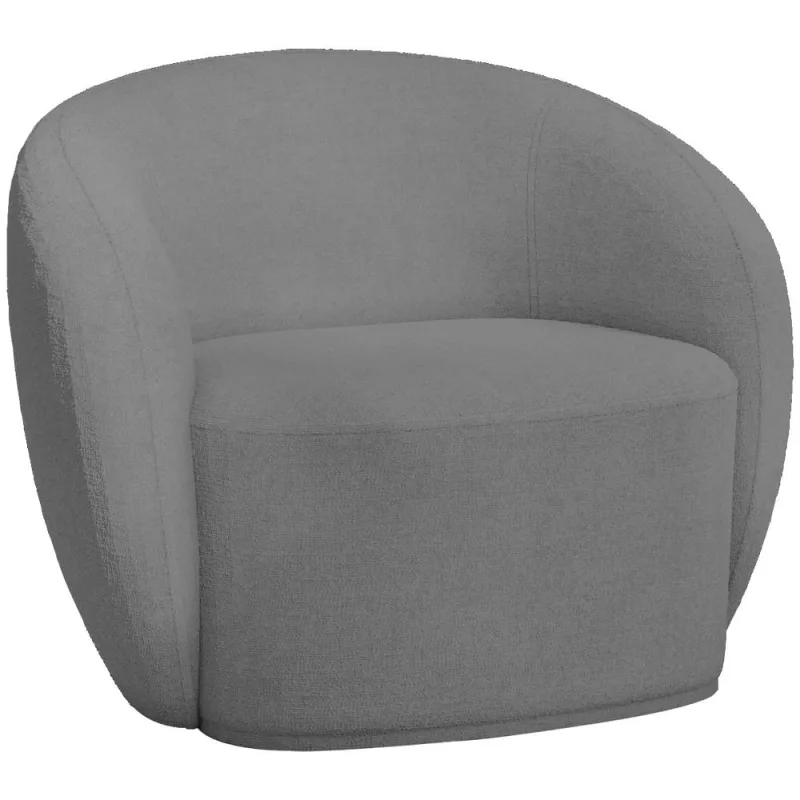 Poltrona Decorativa Para Sala de Estar Living Gliese K01 Bouclê Cinza - Lyam Decor - Lyam Decor - Móveis