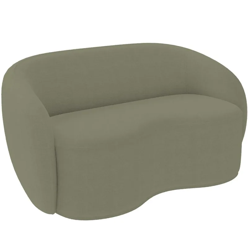 Sofá 3 Lugares 160cm Sala de Estar Living Oscar K01 Bouclê Verde - Lyam Decor - Lyam Decor - Móveis