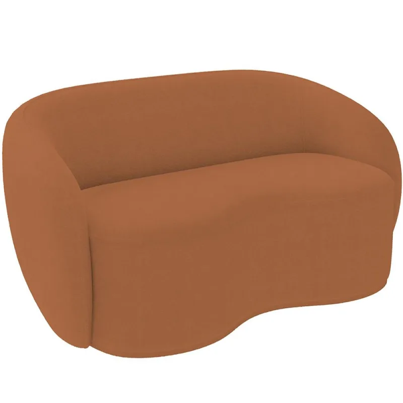Sofá 3 Lugares 180cm Sala de Estar Living Oscar K01 Bouclê Mostarda - Lyam Decor - Lyam Decor