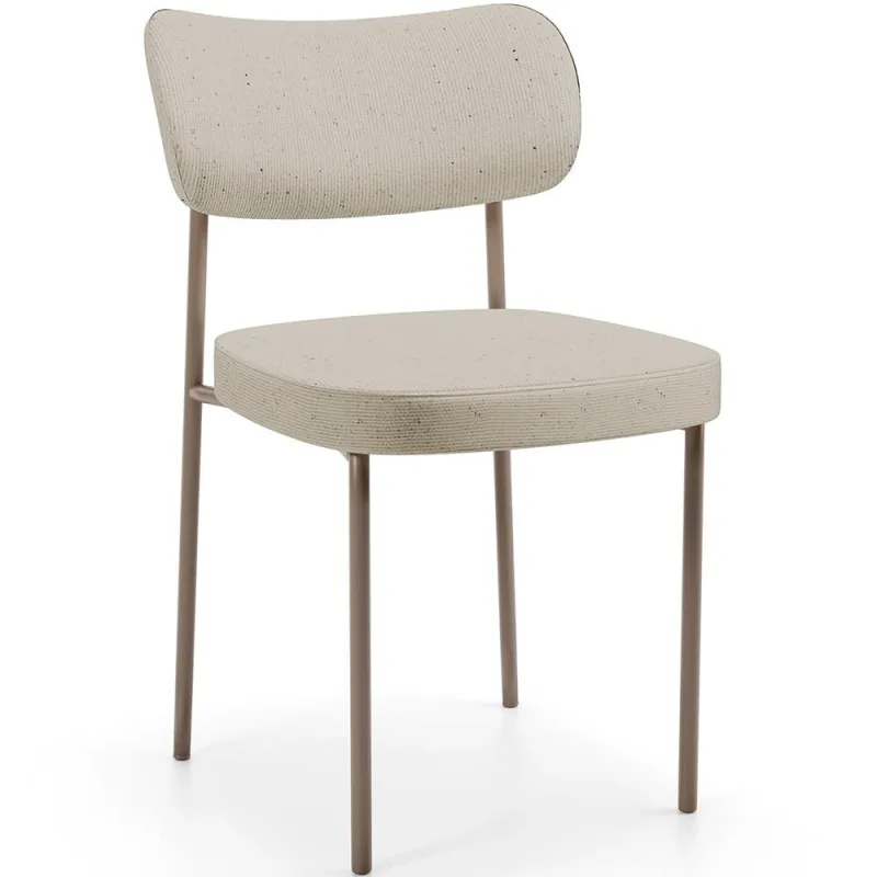 Cadeira Decorativa Sala De Jantar Melina Base Arena L02 Linho Bege - Lyam Decor - Lyam Decor