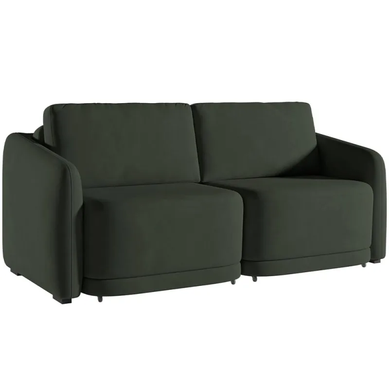 Sofá Cama para Sala de Estar 3 Lugares 236cm Montserrat K01 Veludo Verde - Lyam Decor - Lyam Decor - Móveis