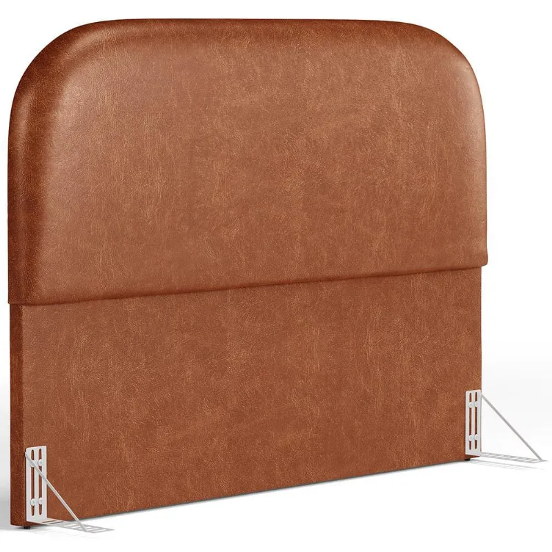 Cabeceira Cama Box Queen 160cm Orgânica Lanna W01 Couríssimo Camel - Lyam Decor