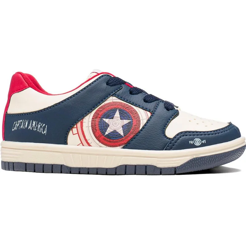 Tenis Disney Capitao America Branco/marinho 29