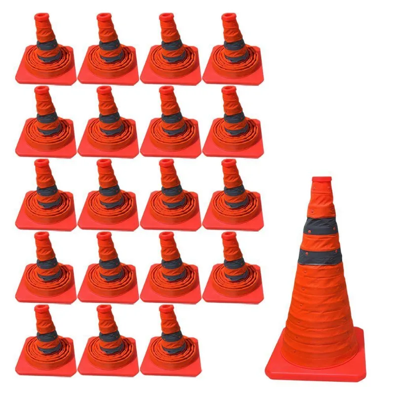 Cone De Sinalização Su-cone3-1 Retrátil Portátil Refletivo Laranja Leva Pra Malhar 23cm 21 Unidades