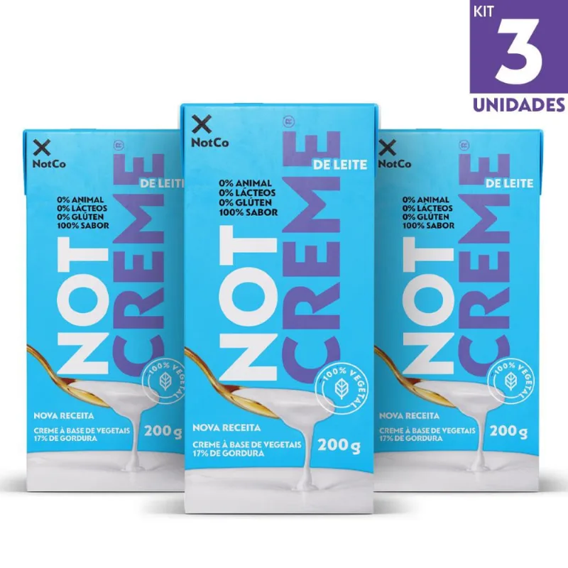 Kit 3x Creme de Leite Vegetal NotCo NotCreme 200g