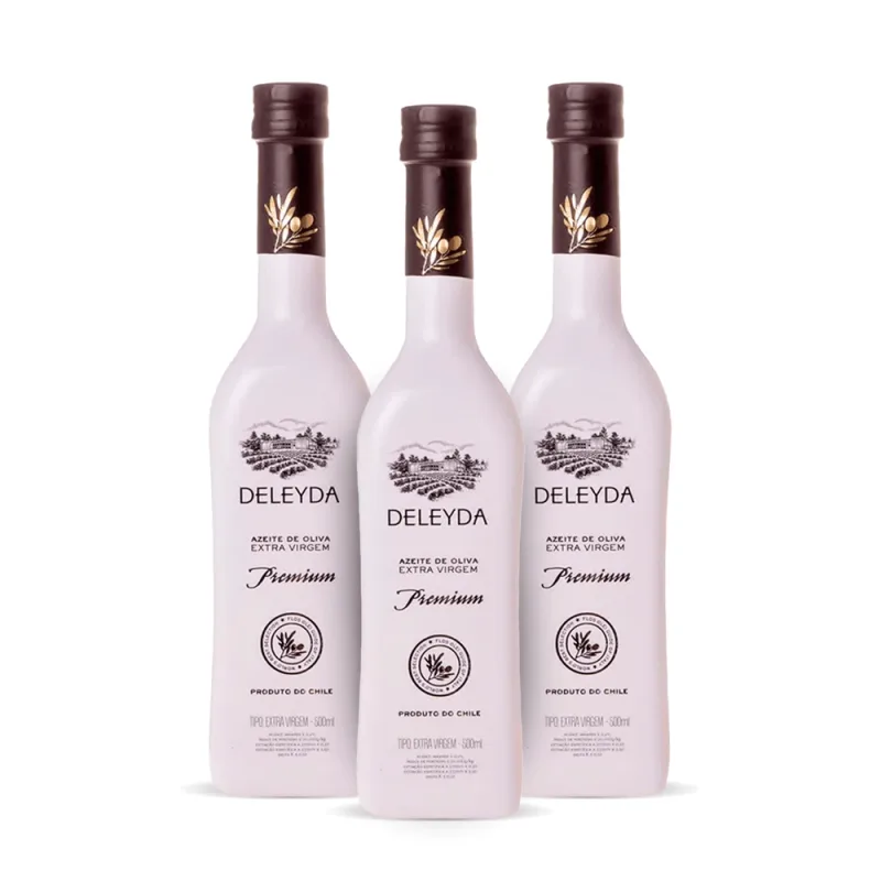 Kit 3 Azeites Chilenos Deleyda Premium Extra Virgem 500ml Deleyda - Não Informado