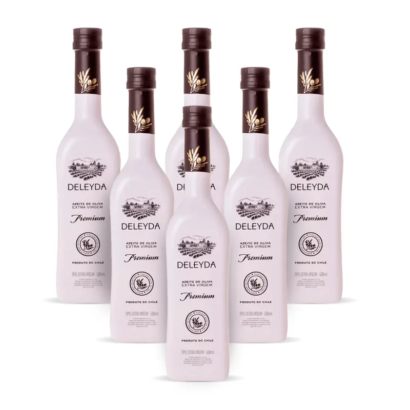 Kit 6 Azeites Chilenos Deleyda Premium Extra Virgem 500ml Deleyda - Não Informado