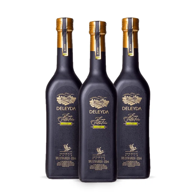 Kit 3 Azeites Chilenos Deleyda Fine Selection Extra Virgem 500ml Deleyda - Não Informado