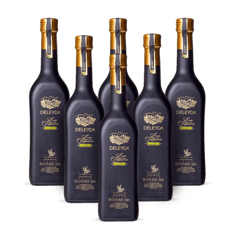 Kit 6 Azeites Chilenos Deleyda Fine Selection Extra Virgem 500ml Deleyda - Não Informado