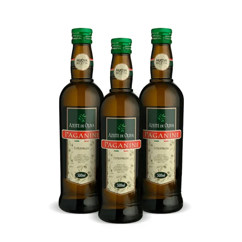 Kit 3 Azeites Italianos Paganini Extra Virgem 500ml Paganini - Não Informado - Mercearia