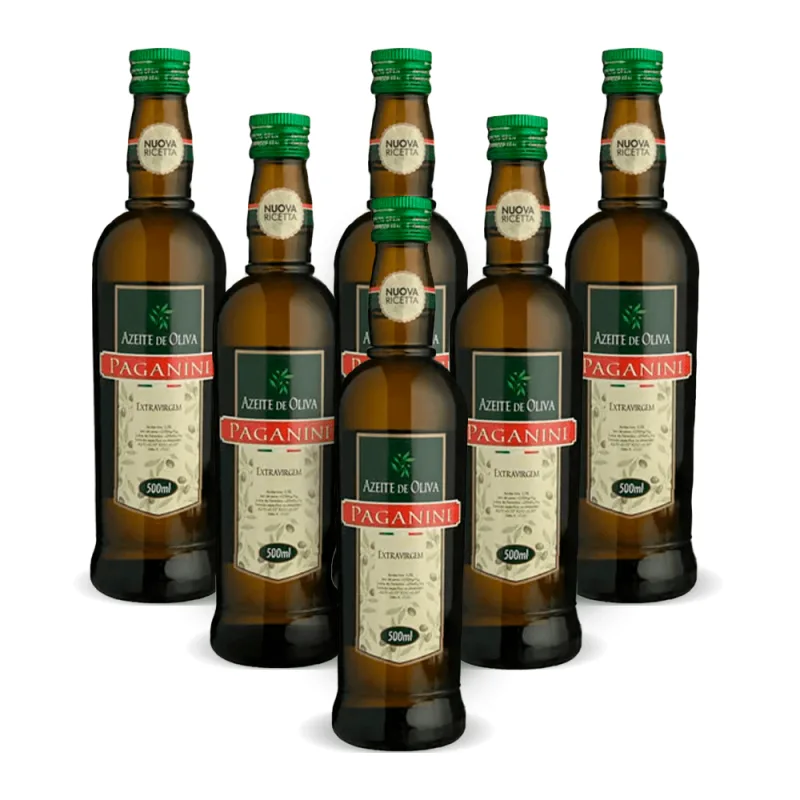 Kit 6 Azeites Italianos Paganini Extra Virgem 500ml Paganini - Não Informado - Mercearia