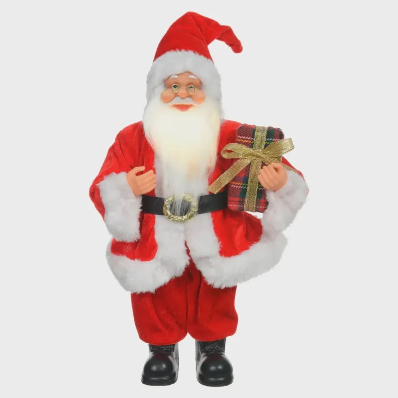 Papai Noel Decorativo com Led Vermelho e Branco 30x15 cm F04 - D'Rossi