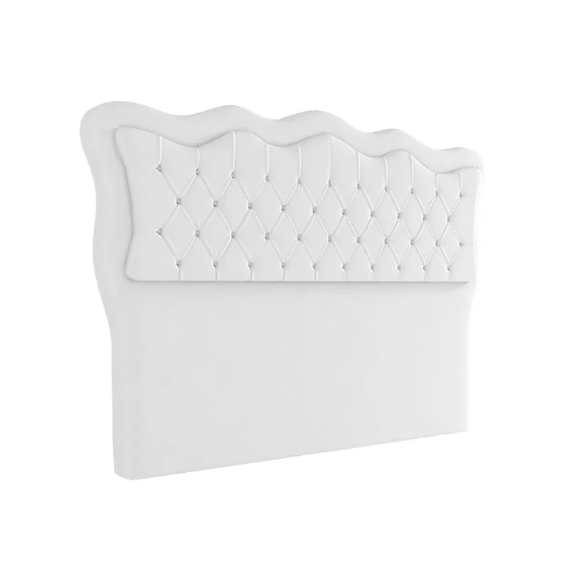 Cabeceira Para Cama Box King 193 cm Eliza Corino Branco I02 - D'Rossi