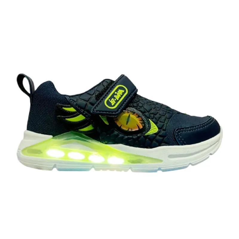 Tenis infantil LED mini-pé dinossauro