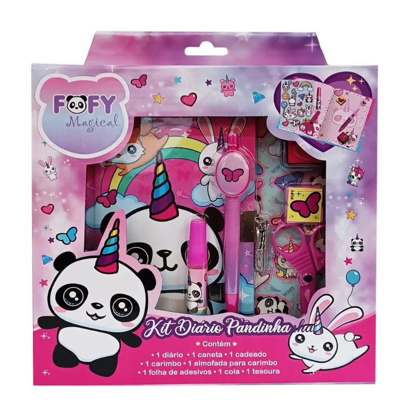 Kit diario pandinha FF6008 - fofy