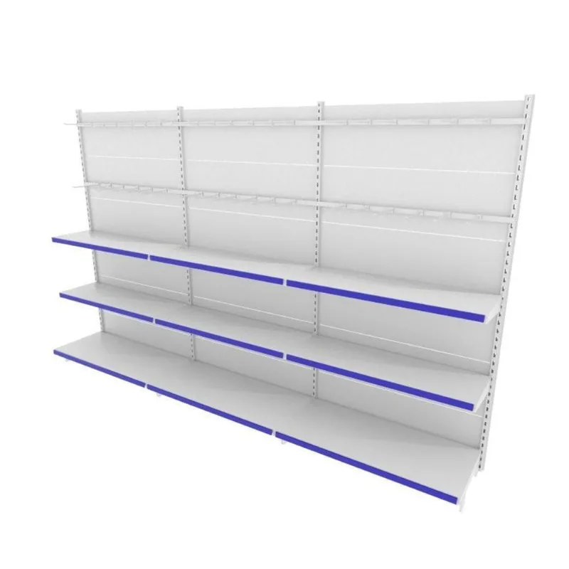 Gondola De Aço Altura 170 Cm Parede Bandejas 40/30 Com Ganchos Branco Gp170braz401