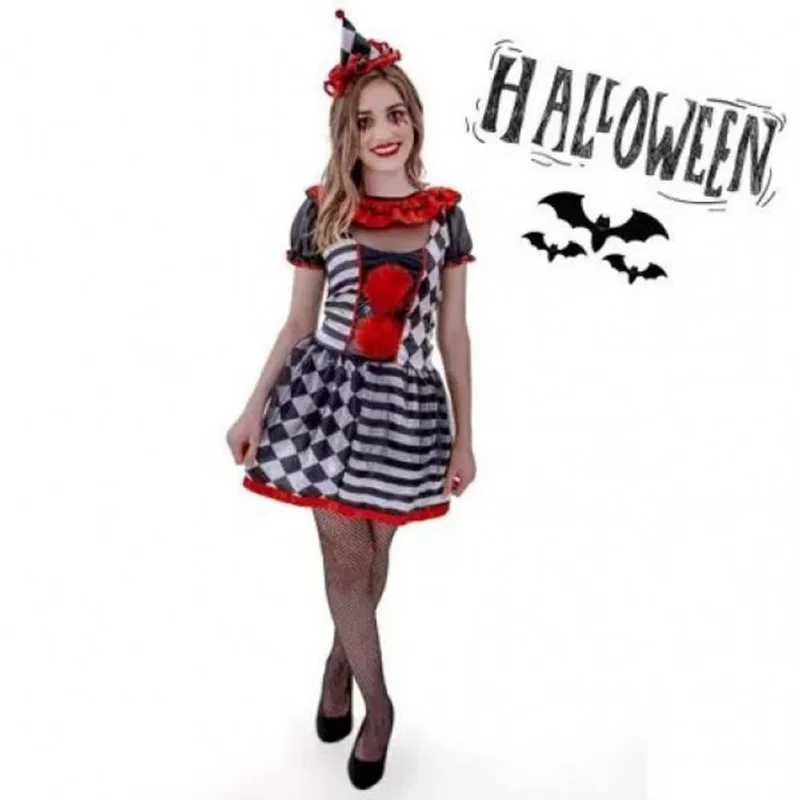 Fantasia Halloween Pierrot Macabro Feminino Adulto Anjo