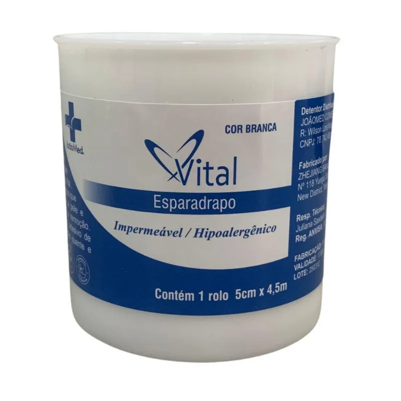 Esparadrapo Impermeável Branco 5cm X 4,5m - Kit 12 Unidades