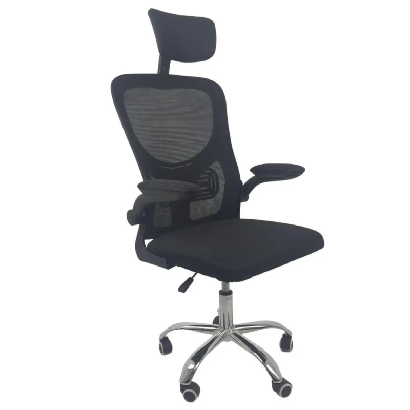 Cadeira de Escritório Diretor Vegas Mesh Base Giratória com Apoio Lombar Preto Oficial Webshop 68CM - OUTRAS